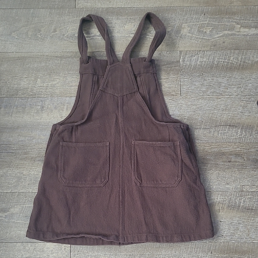 Women's Brown Corduroy Overalls - Picture 3 of 4